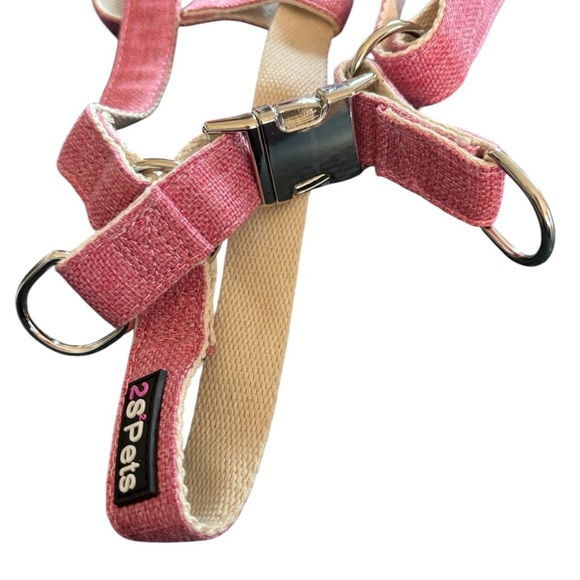 2S2 Pets 100% Organic Hemp and Organic Cotton Harness for Dogs Sz L Pink 50-90# - Picture 3 of 5